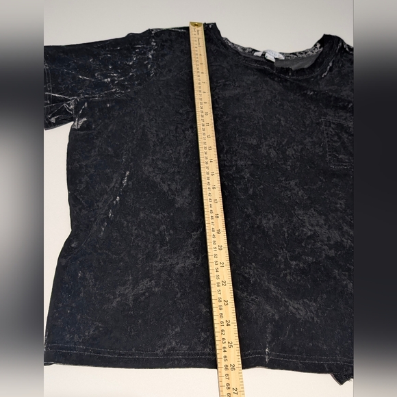 Boutique Black Velvet Short Sleeve Top - Size 3X - NWT - Picture 7 of 9